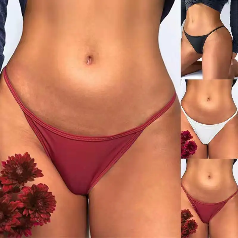 Embroidered Water Soluble Flower thong Ultra-thin Ice Silk WomenUnderwear Low Waist T-pants Tempting Peach Buttocks G-string