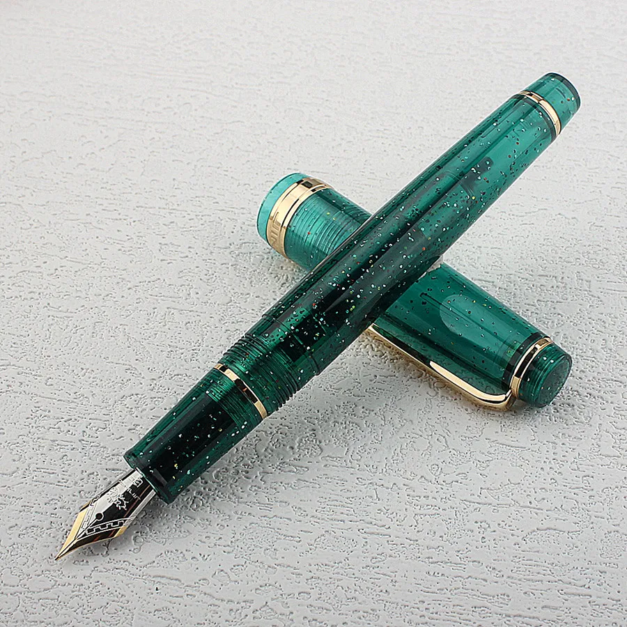 Jinhao 82 Fountain Pen Acrylic Ink Pen Spin Golden EF F Nib Elegante Business Office School Supplies Writing Pen Stationery