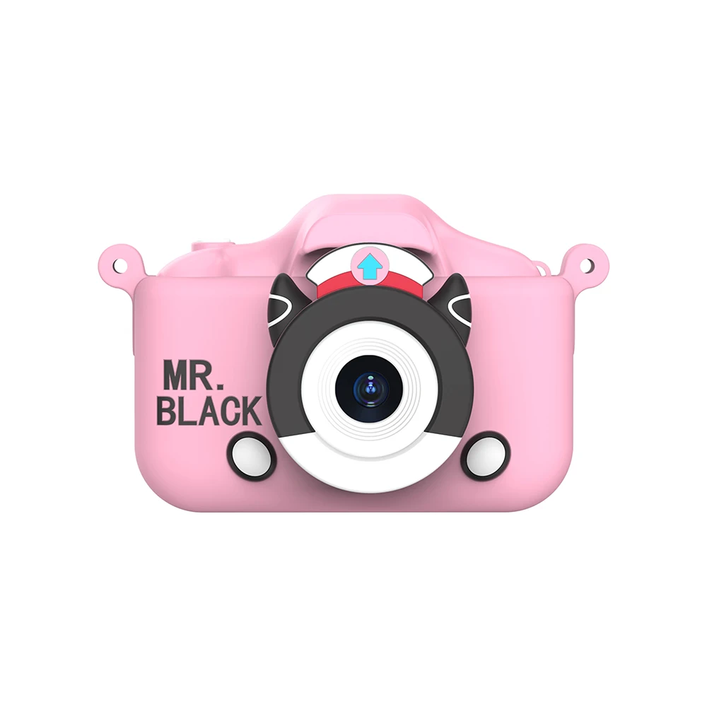 Mini Black Cat Detective Camera Kids Camera Toys For Boys/Girls, Kids Digital Camera For Toddler With Video, with 32GB SD Card