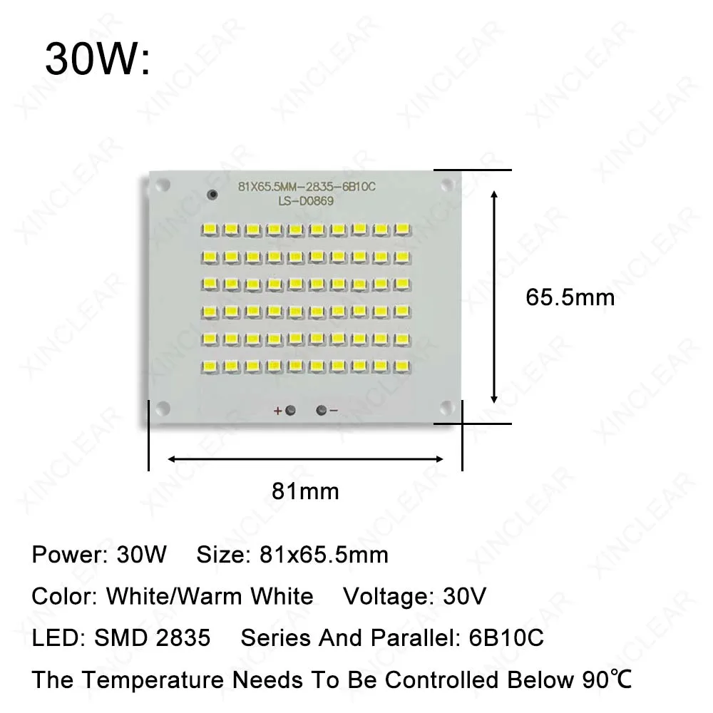 10W 20W 30W 50W 100W 150W 200W 100% Full Power New Production SMD COB 2835 LED PCB Board For Lighting Source LED Floodlight