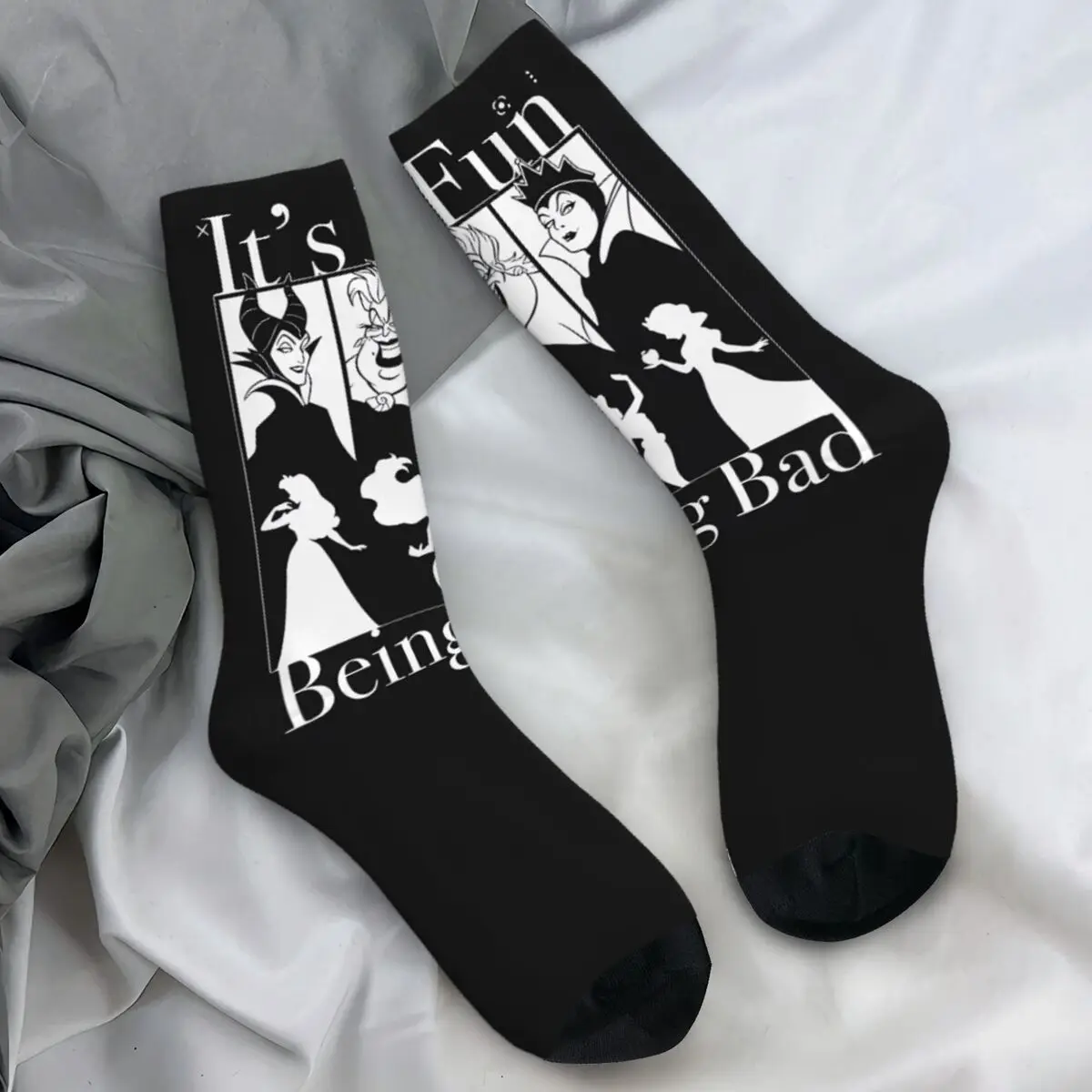 Adults Men Socks Villains Being Bad Stockings Autumn Korean Warm Soft Socks Design Running Sports Anti Skid Socks