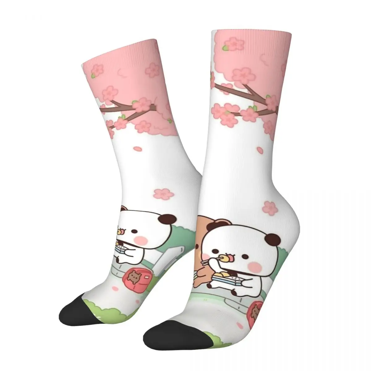 Autumn Winter Hip-hop Men's Women's Bubu And Dudu Bears Eating Socks Non-slip Soccer Socks