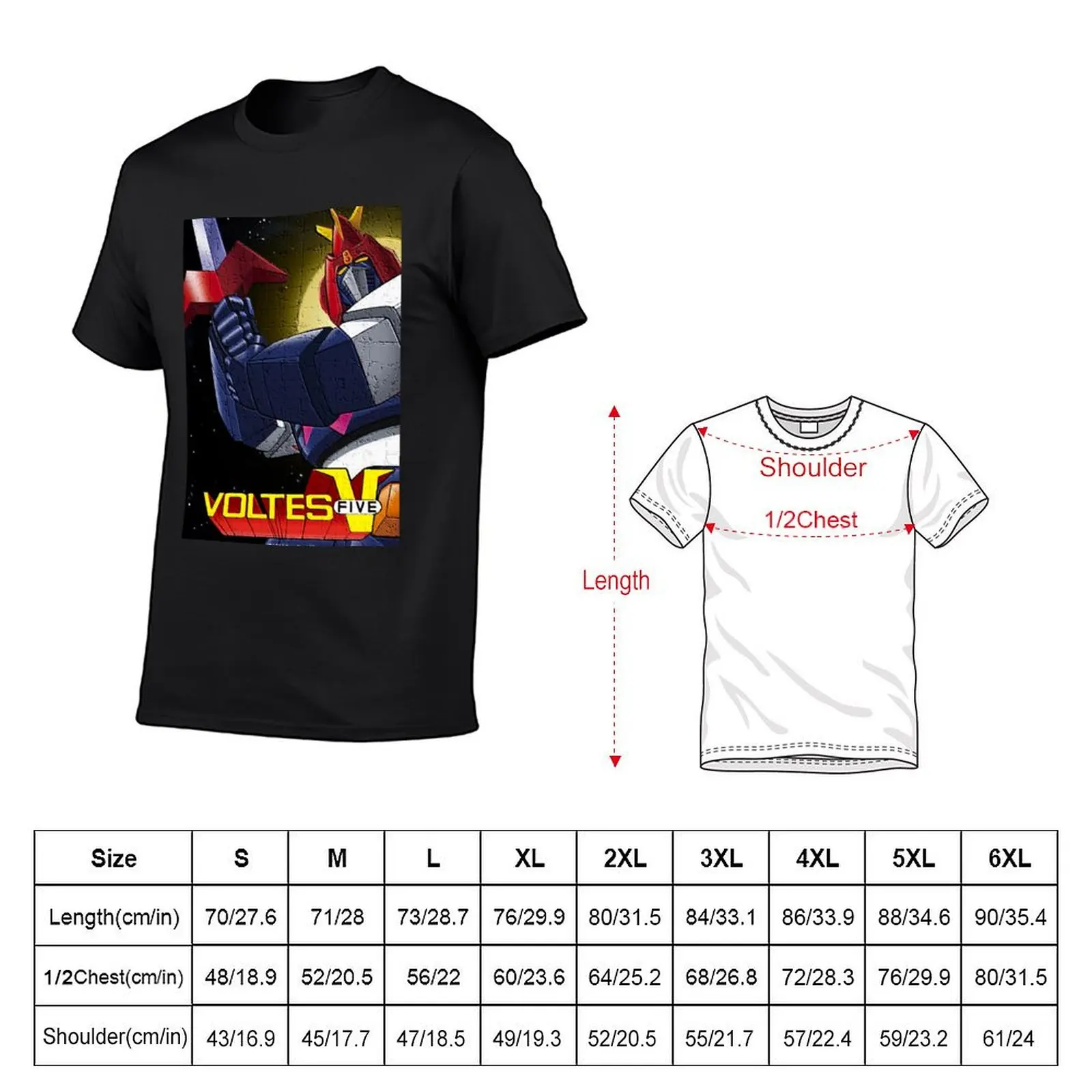 Voltes V T-Shirt funnys cute tops men clothing