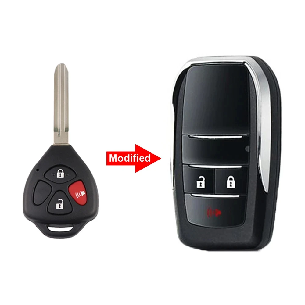 YIQIXIN Modified Flip Remote Car Key Shell For Toyota Corolla Camry RAV4 Avlon Crown Reiz Yaris 2013-2018 No Logo 2/3/4 Buttons