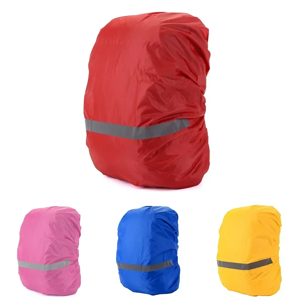 1PC Reflective Waterproof Backpack Rain Cover Outdoor Sport Night Cycling Safety Light Raincover Case Bag Camping Hiking 10L-70L