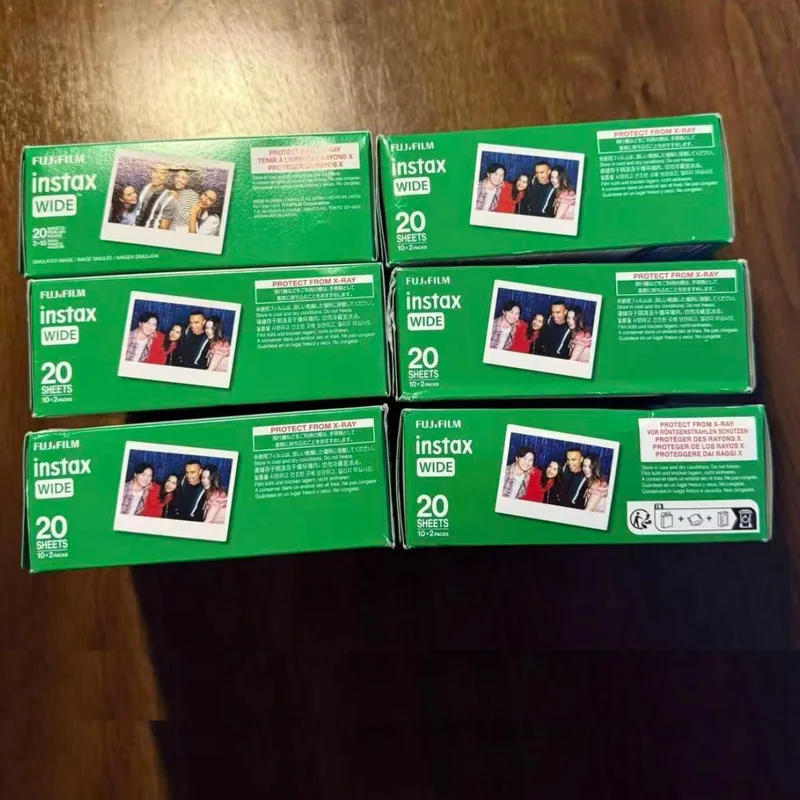 Genuine Fujifilm Instax Wide Film Monochrome 5-inch Photo Paper Instax White Edge 10/20/60/100 Sheets For Fuji Camera WIDE 300