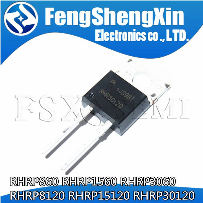 10PCS RHRP3060 TO220-2  rectifier diode TO-220 600V 30A RHRP860 RHRP1560 RHRP8120 RHRP15120 RHRP30120 TO-220