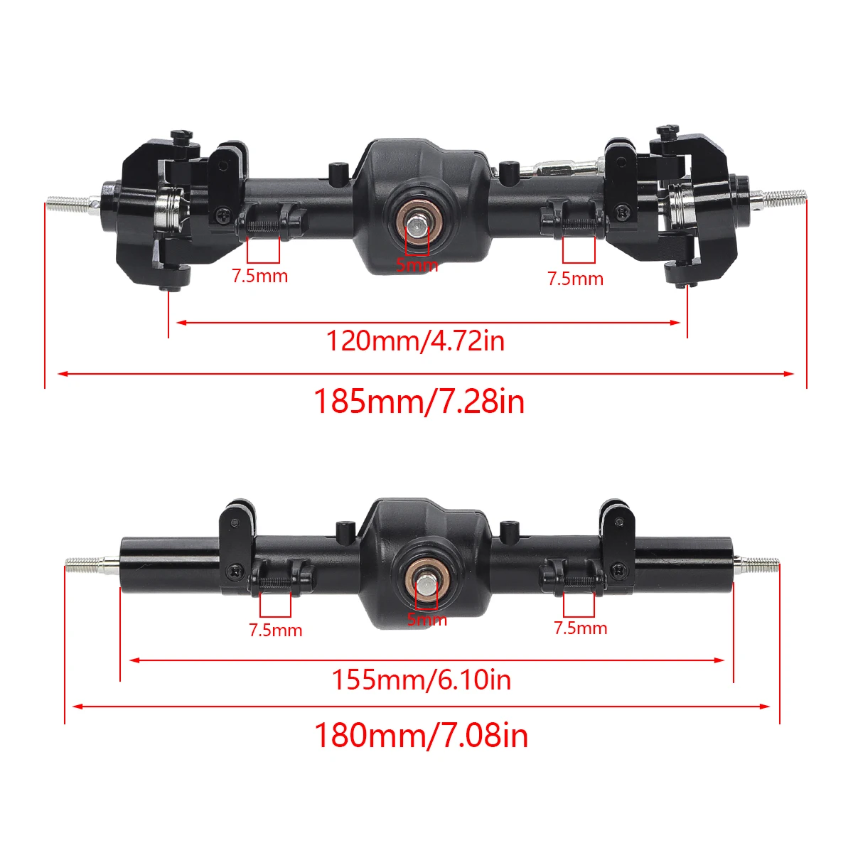 Kompletna oś prosta tylny mechanizm różnicowy z przodu MN86 z przekładnią rozdzielczą dla zdalnie sterowany samochód gąsienicowy 1/12 MN128 G500