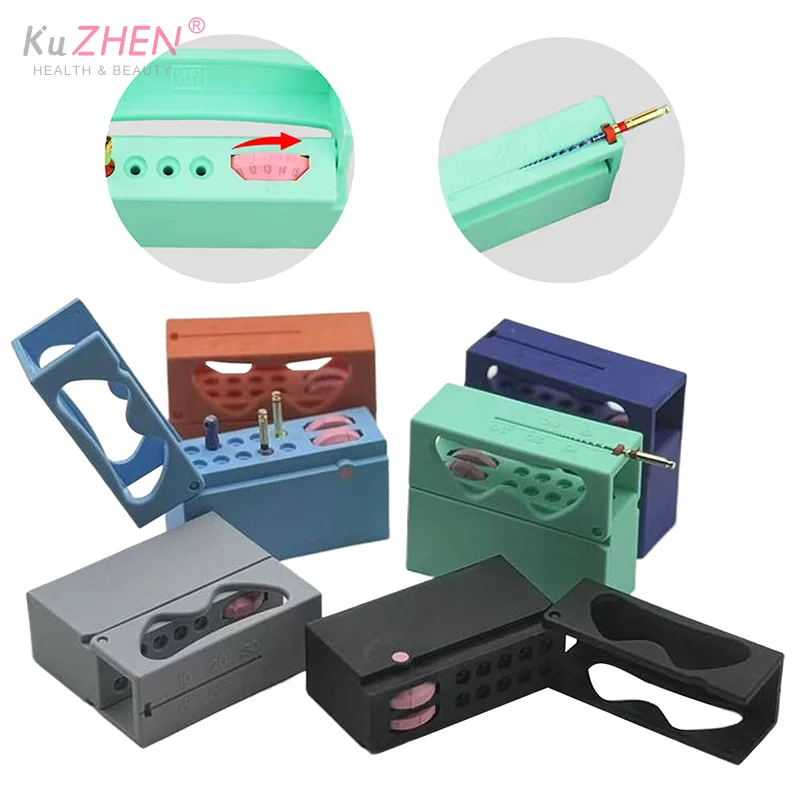1PC Plastic Dental Autoclave Endo Box Plastic Root Canal File Holder Dispenser Organizer Measuring Ruler Box Dentistry Organizer