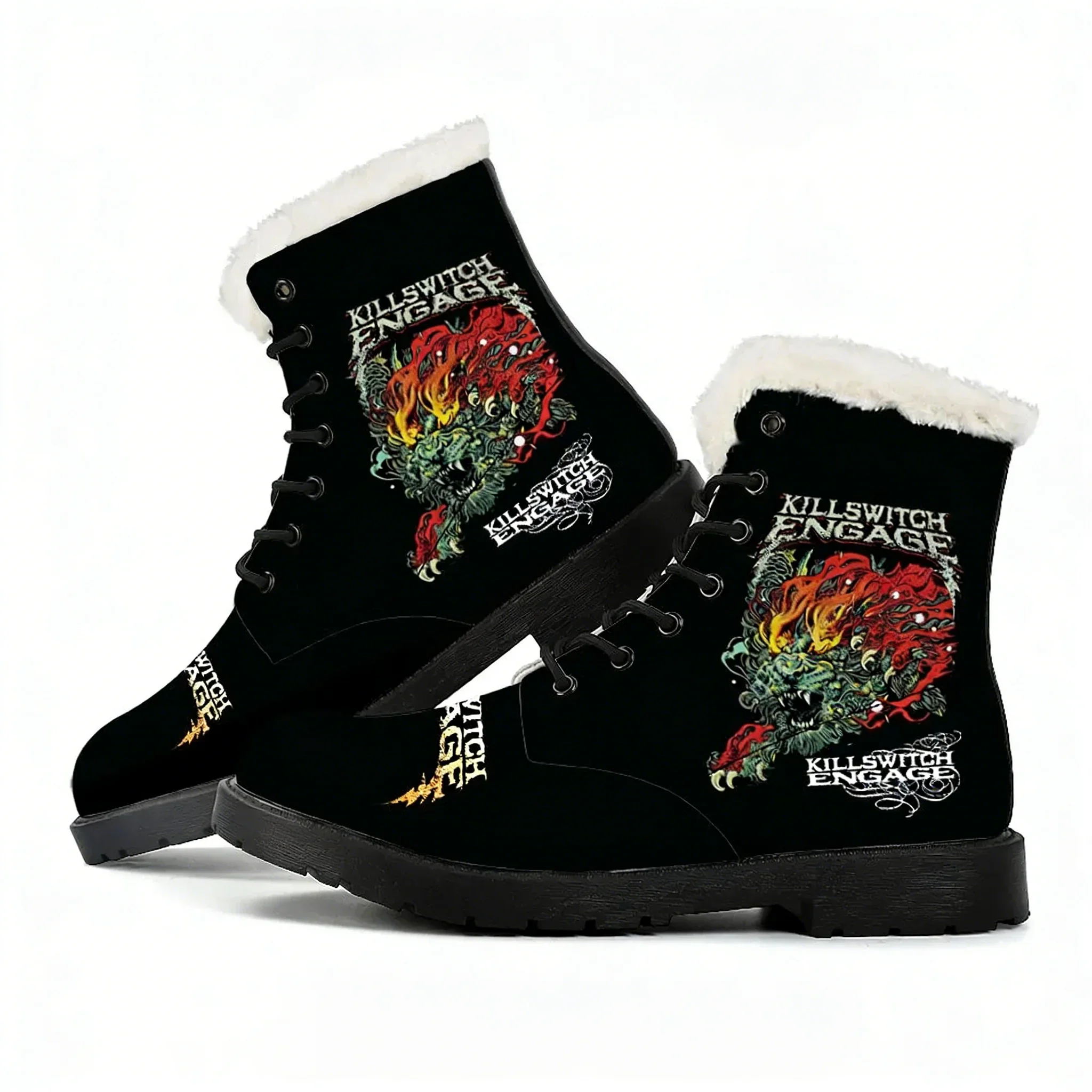 Killswitchs Engages Band Plush Boots Mens Womens Teenager Shoes Outdoor Casual Boot Light Couple High quality Customize Boots