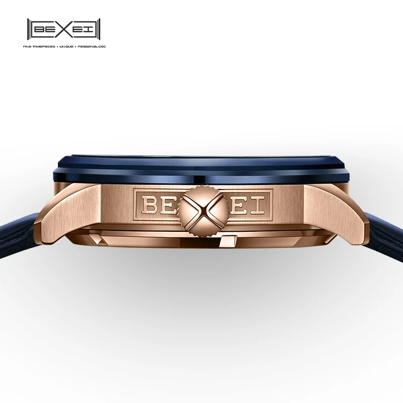 BEXEI 9053 Automatic mechanical fashion Man watch Luxury skeleton synthetic sapphire waterproof BX-015 movement Reserve 72H