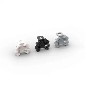 MOC 퍼즐 입자 36452 넥 브래킷 빌딩 블록, 4 앵글 바 핸들, 바디 브릭 장난감, 어린이 선물, 드롭쉽, 10 개 