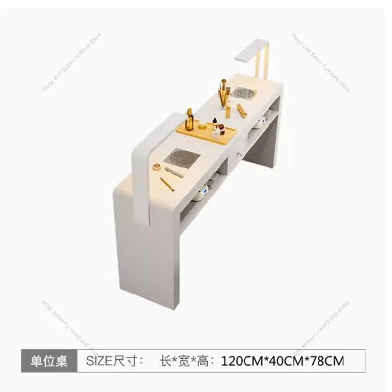 Dressing Multifunction Manicure Table Japanese Storage Marble Tabletop Cream Style Nail Tables Modern Salon Furniture Mesas LLMT