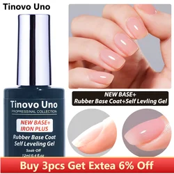 Tinovo-Capa de goma nueva Uno esmalte Base Gel, Gellak en una botella de 12ML, semipermanente, UV/LED, manicura, arte de uñas