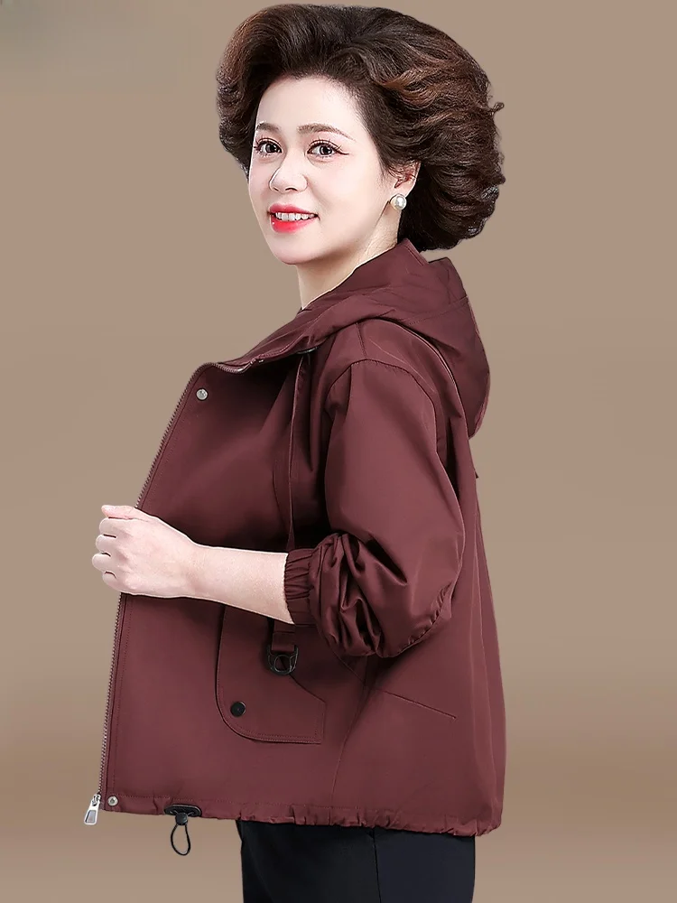 

Sli ort Outerwear Jaet for Women over 50 Spring Autumn Faionable Ele Middle Aged And ly Women's Clothing