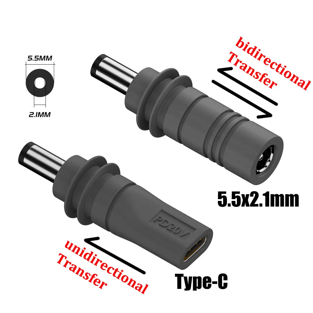 Starlink Mini GEN3 PD 100 واط USB C أنثى إلى DC5521 ذكر موصل تهمة برميل جاك قابس طاقة نوع C إلى تيار مستمر/D إلى D محول الطاقة