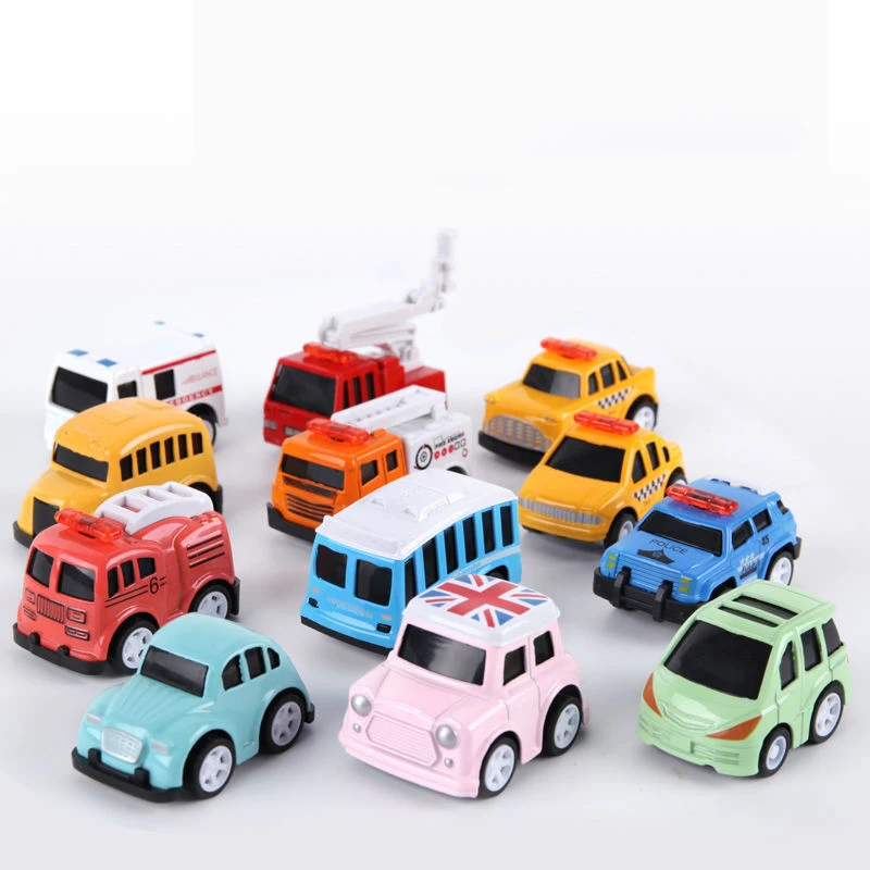 Children's Puzzle Toys Mini Simulation Alloy City Rescue Team Bus Car Toy Model Inertia Car Best Birthday Gift For Boys