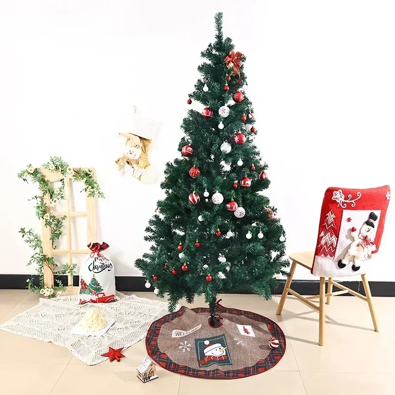 60 سنتيمتر شجرة عيد الميلاد تنورة حمراء شجرة عيد الميلاد غطاء للقدم سانتا كلوز ندفة الثلج شجرة عيد الميلاد السجاد قاعدة حصيرة الزينة #4