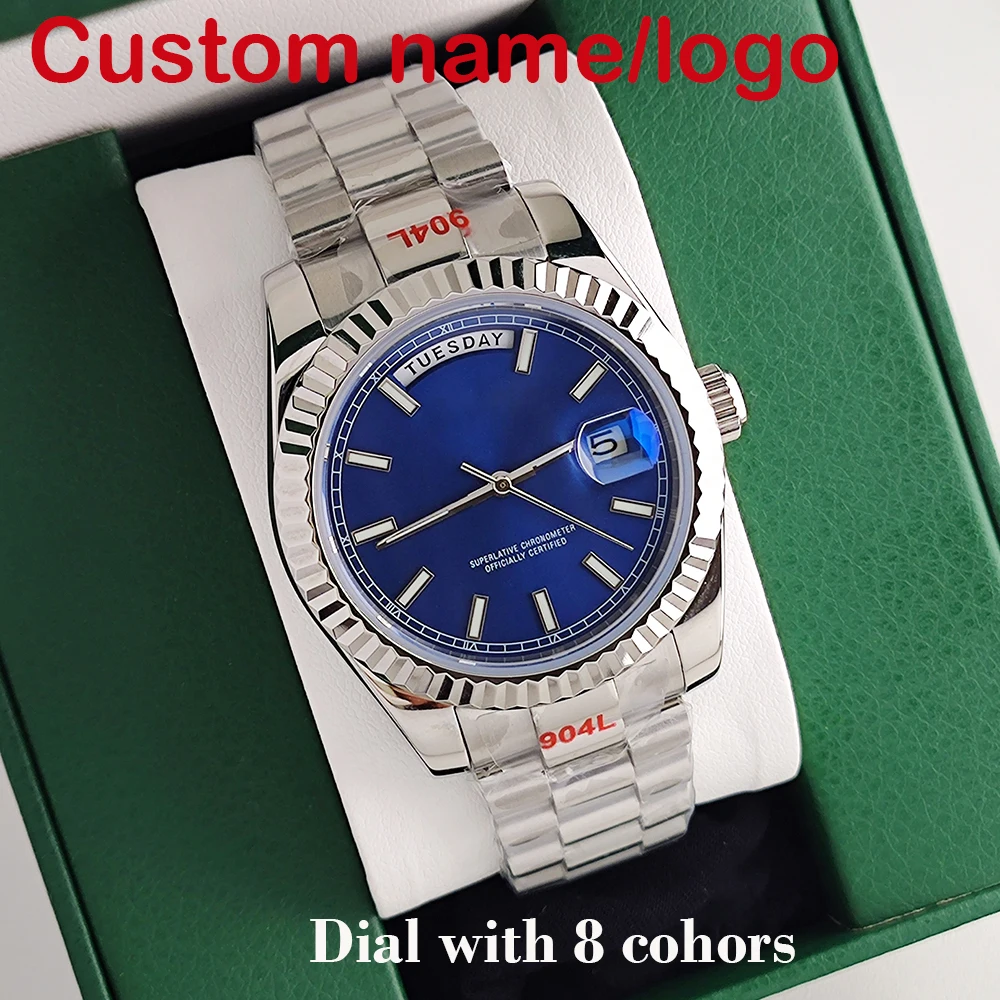 

39mm Miyota 8285 stainless steel men's automatic watch with sapphire glass suitable for 8285 movement watch accessories