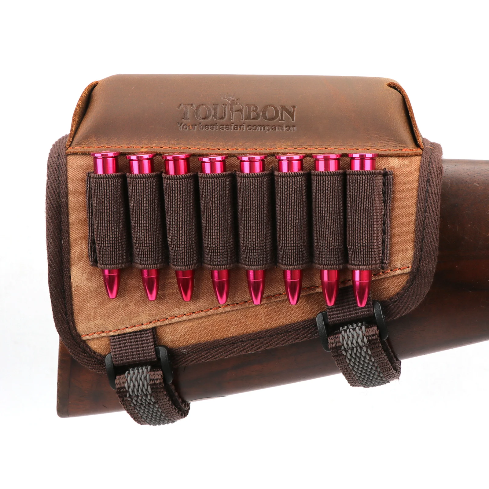 Tourbon Hunting Accessories Gun Rifle Cheek Rest Riser Stock Cartridges Holder Canvas for Right Hand with Shells Holder