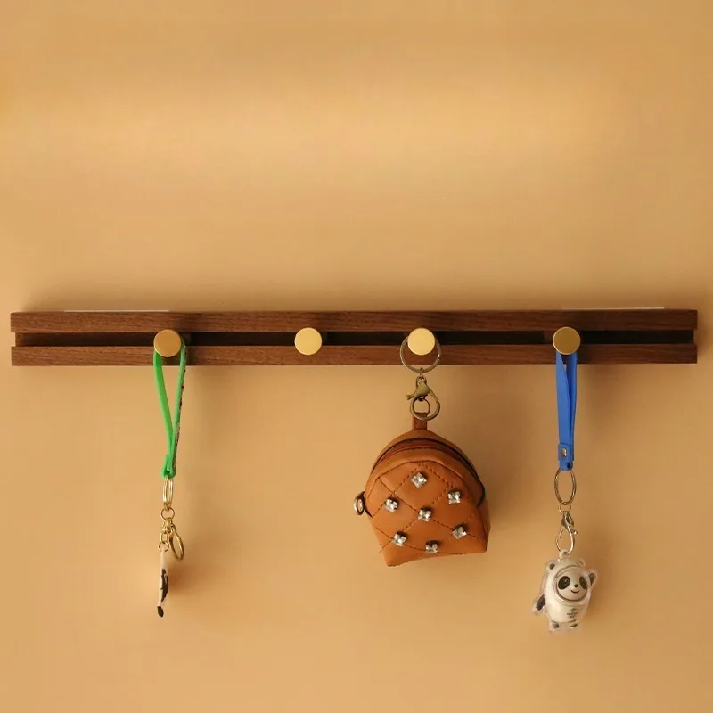 

Solid Wood Sliding Hook Wall Clothes Hanger Modern Creative Luxury Clothing Organizer Hook Multifunctional Wall Clothes Hanger