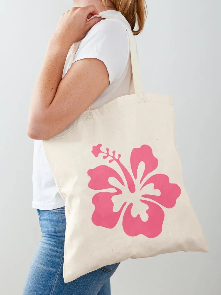 Preppy pink Hibiscus coconut girl aesthetic x Tote Bag canvas tote bag cloth bag woman Canvas Tote