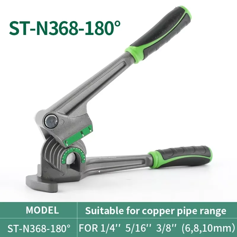 Pipe Bender Tool DSZH ST-N368-180 Tubing Bender 3-in-1 180° HVAC Copper Aluminum Tubes Bending Tool for Air Conditioning Repair