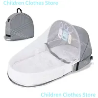 Convenient Folding Anti-stress Crib, Middle Bed, Newborn Baby Isolation Bionic Travel Crib 2in1 Mommy Bag & Baby Cribs
