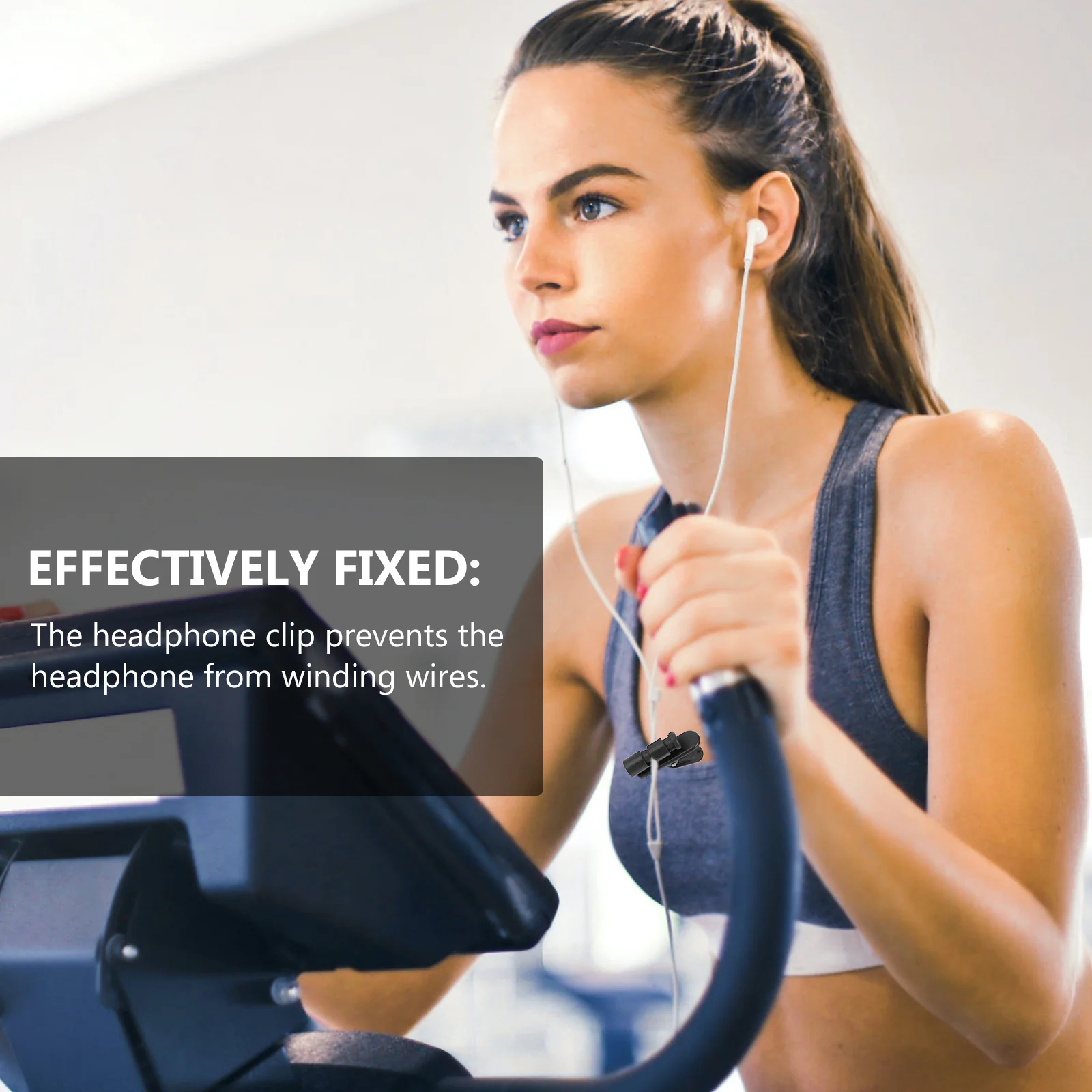 

8pcs Headphone Cable Clips Black Hard Material Tangle-Free Cord Organizer For Microphone Earphone Holder Clamp Portable