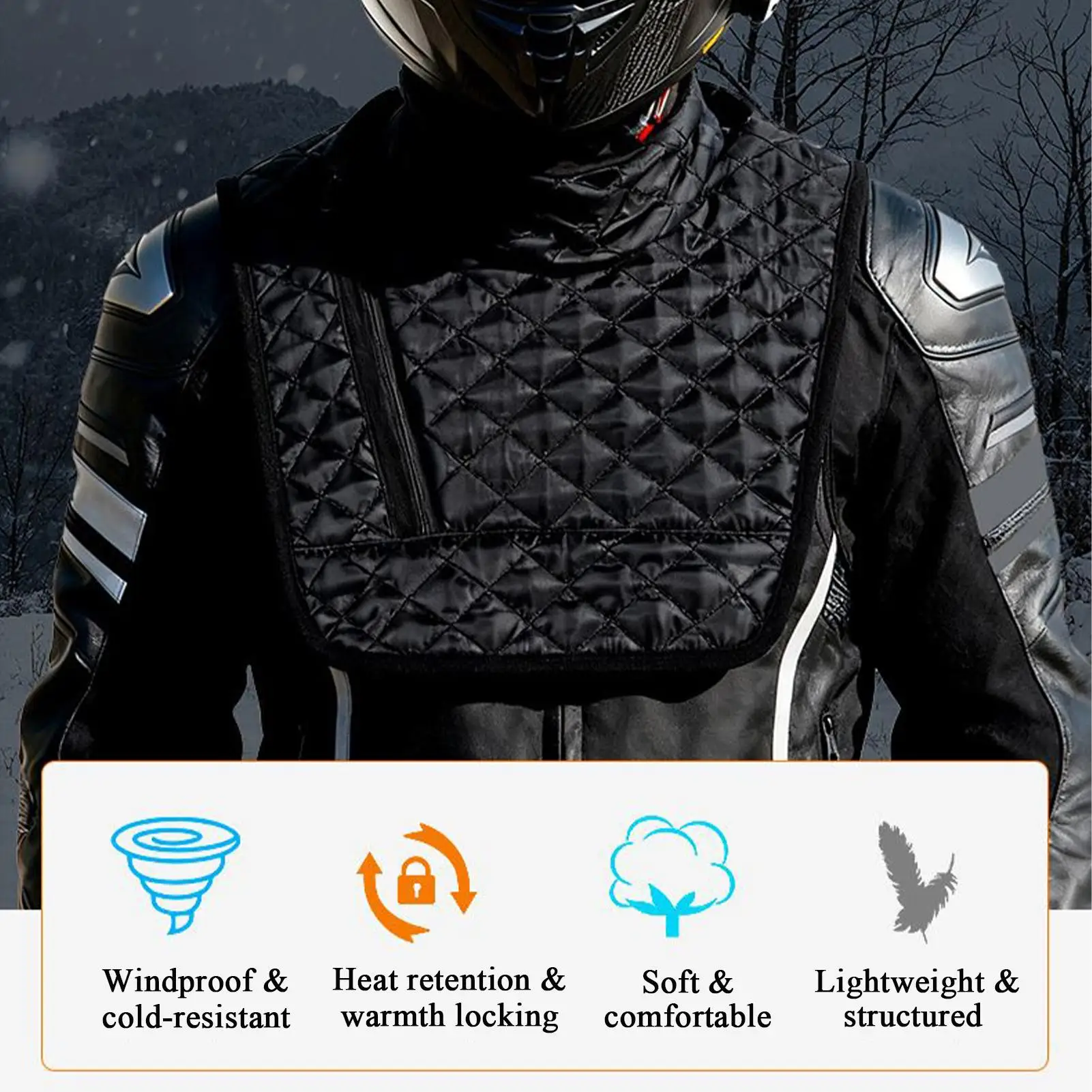 

Motorcycle Neck Gaiter Breathable Cover Winter Cycling Neck Cover for Cycling Commute Skiing Sports Motorcycle Outdoor Racing