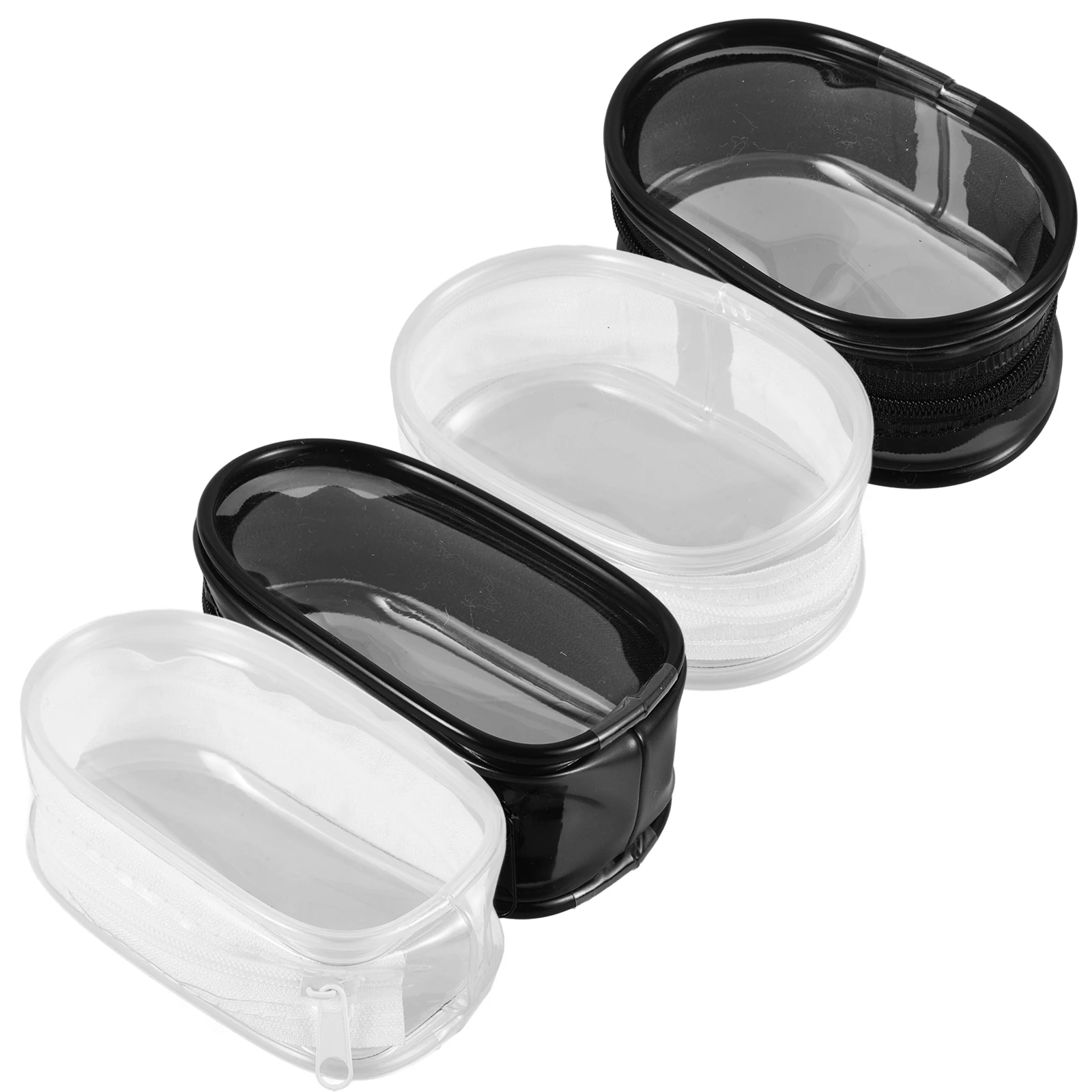 

4 Pcs Organizer for Walking Baby Mini Clear Pouch Round Dollhouse Figure Display Bag Toy Toddler