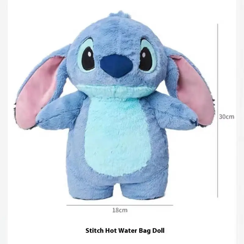 Stitch Anime Winter Extra Large Plush Hot Water Bottle Women's Home Water Filling Hand Warmer Holiday Gift For Girlfriend