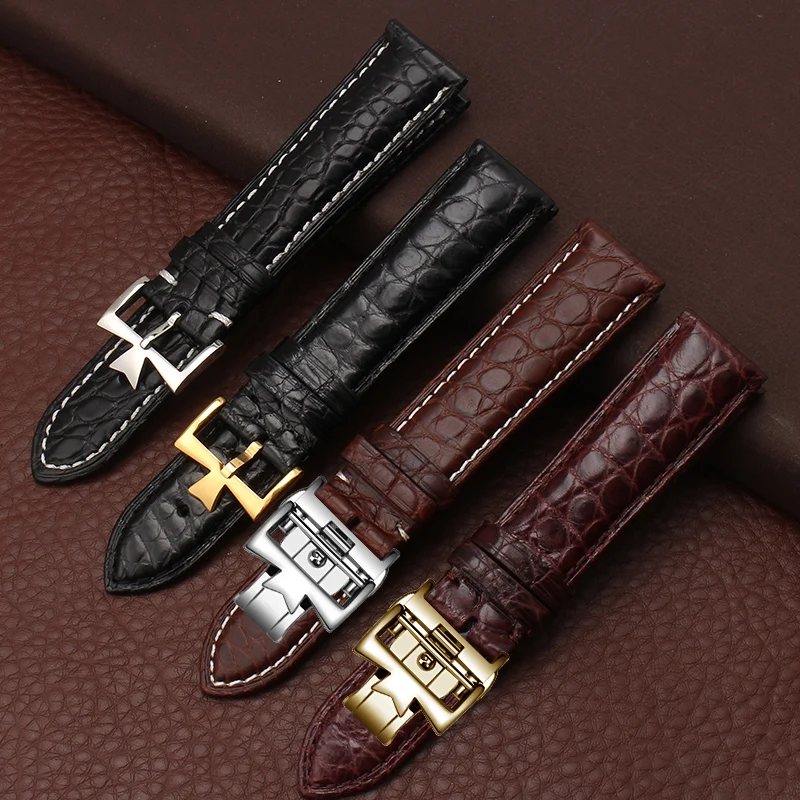 

Ремешок для часов из кожи аллигатора 20 мм для VC Vacheron Constantin, сменный браслет FIFTYSIX MALTE, ремешок для часов из крокодиловой кожи