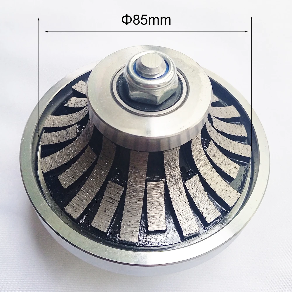 Diamond Profile Grinding Wheel Sintering Welding Segmented Metal Bond Demi Bullnose B20 For Granite Marble Edge Hand Router Bit