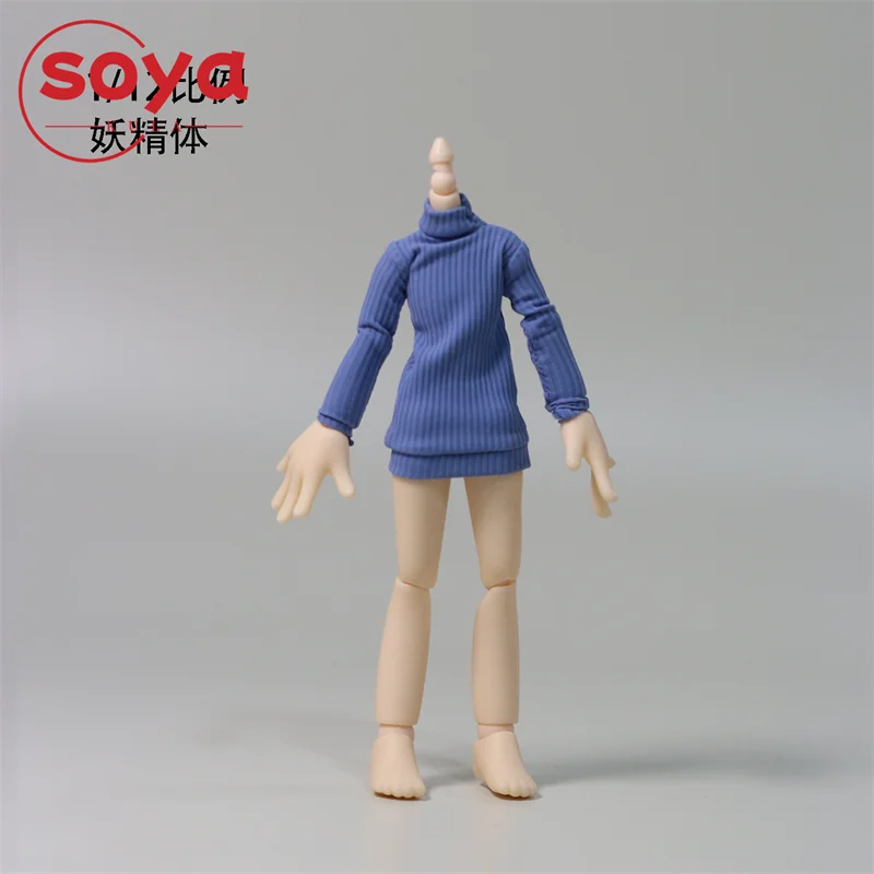 JZ809 1/12 échelle col haut manches longues pull vêtements modèle adapté 6 ''femme soldat figurine corps poupées