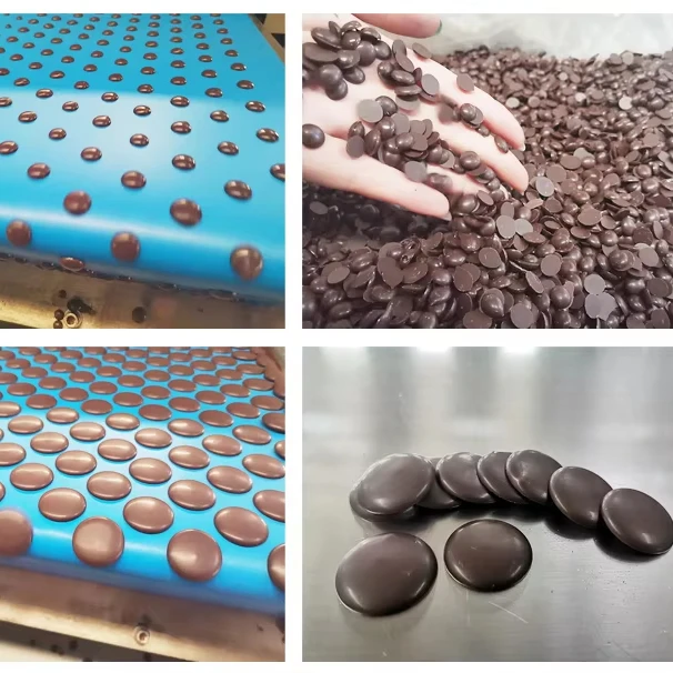 LST Automatic Chips Depositing Line , 400-1200mm Width Chocolate Chips Drops Buttons Depositor Machine