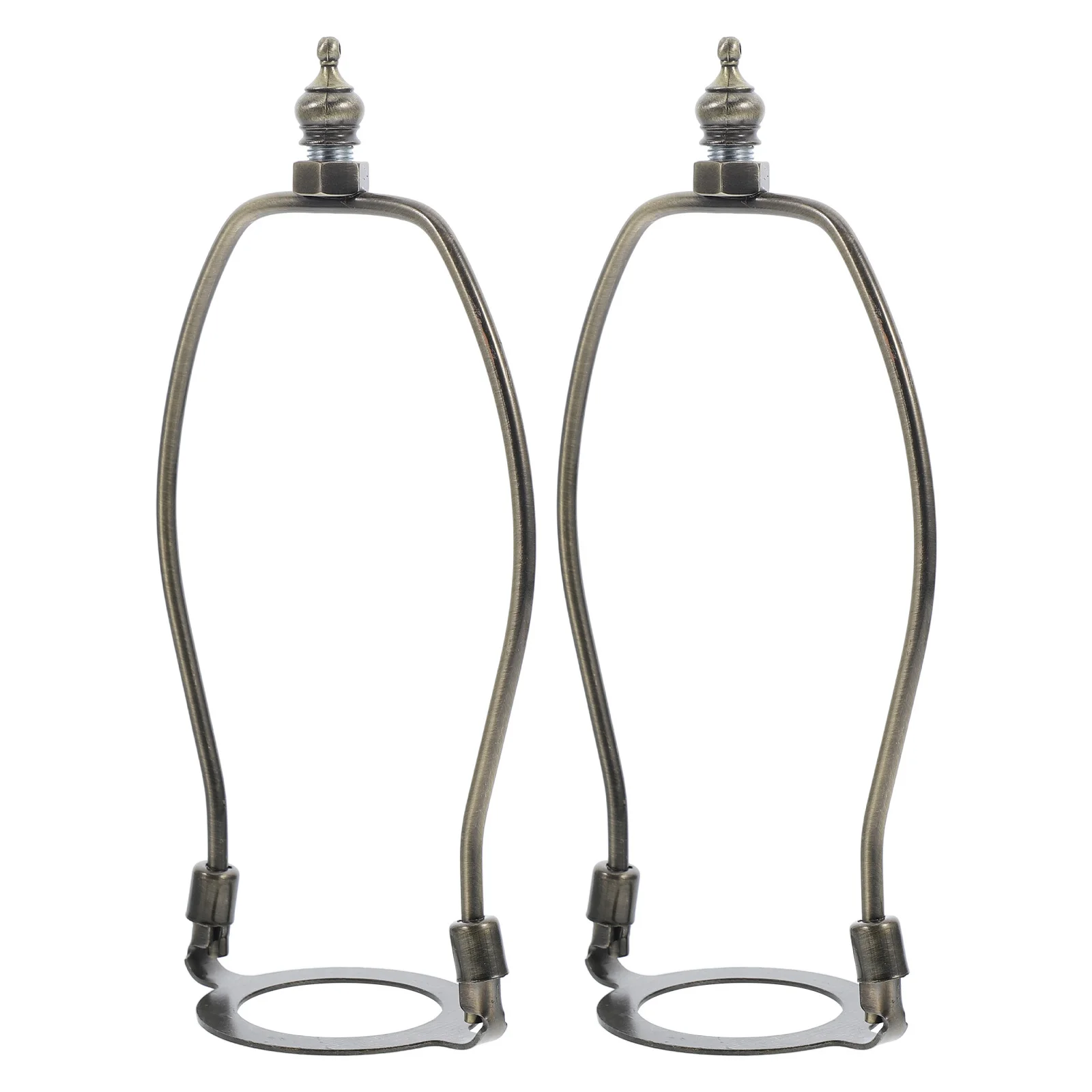 2pcs Lamp Shade Installation Bracket Kit Cylindrical Harp Holder Finial For Floor Table Lamp Repair Replacement Parts Hardware