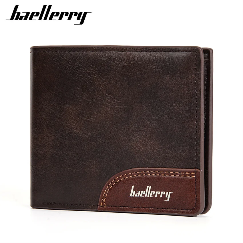 Vintage Hash Short Men Wallet Zipper PU Leather Luxury Wallets Man Business Purse Coin Bag Bifold Card Holder Mini Purses