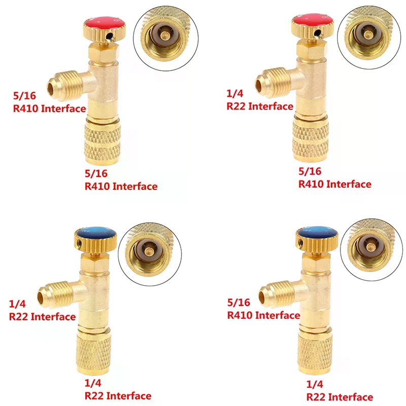 Air conditioning repair liquid safety valve R410A R22 1/4