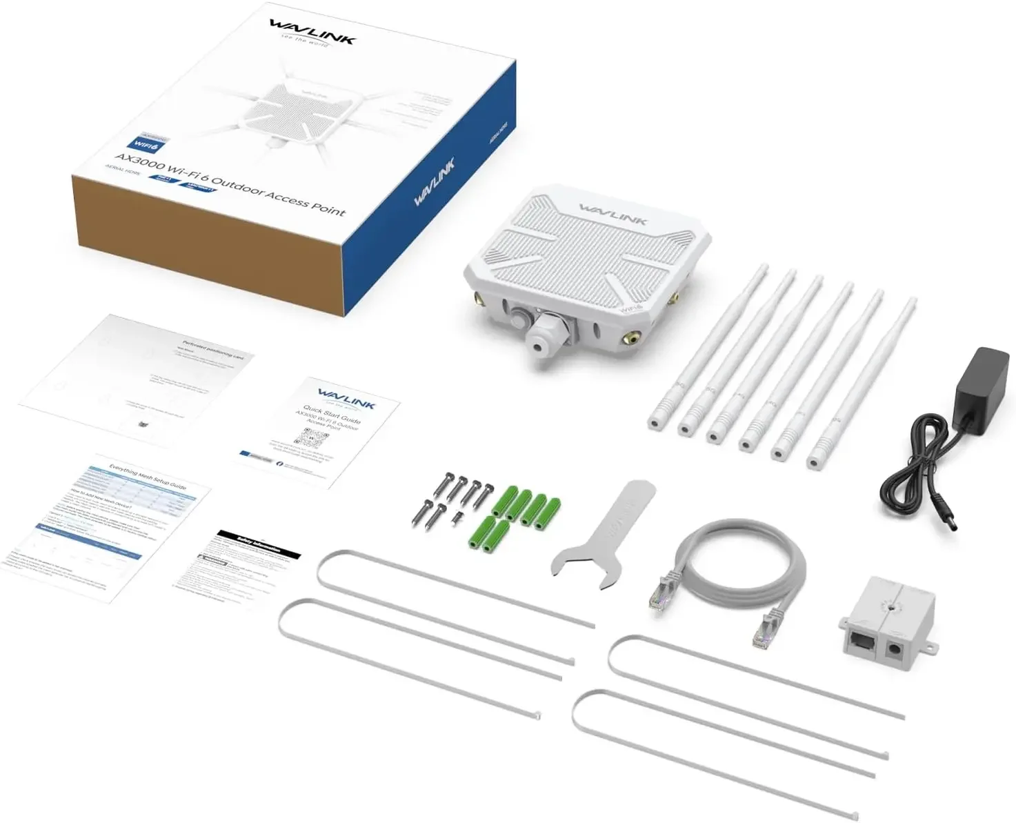 HD9S Outdoor Waterproof IP67 AP Repeater Router WiFi6 PoE Wavlink AX3000 Wireless Access Point