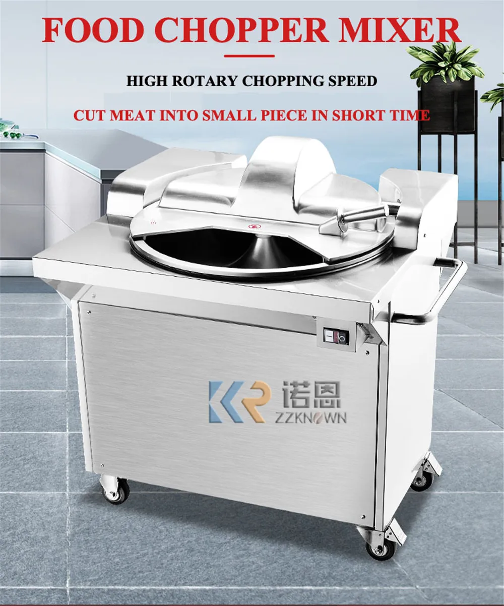 Commercial Use Industrial Food Chopper Stainless Steel Vegetable Chopper Meat Bowl Cutter Machine