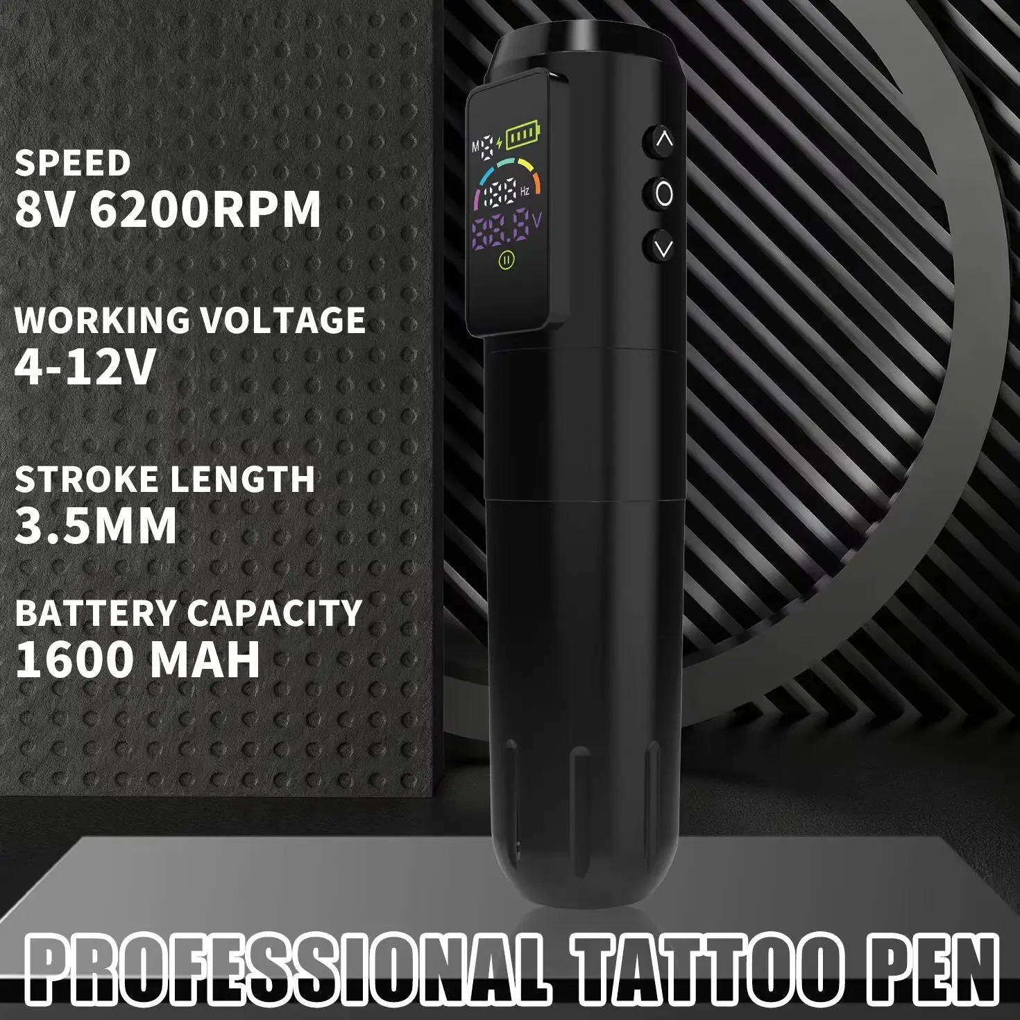 YILONG Complete Tattoo Supplies for Beginners 1600mAh Rechargeable Battery Tattoo Machine with LED Display for Body Art Supplies