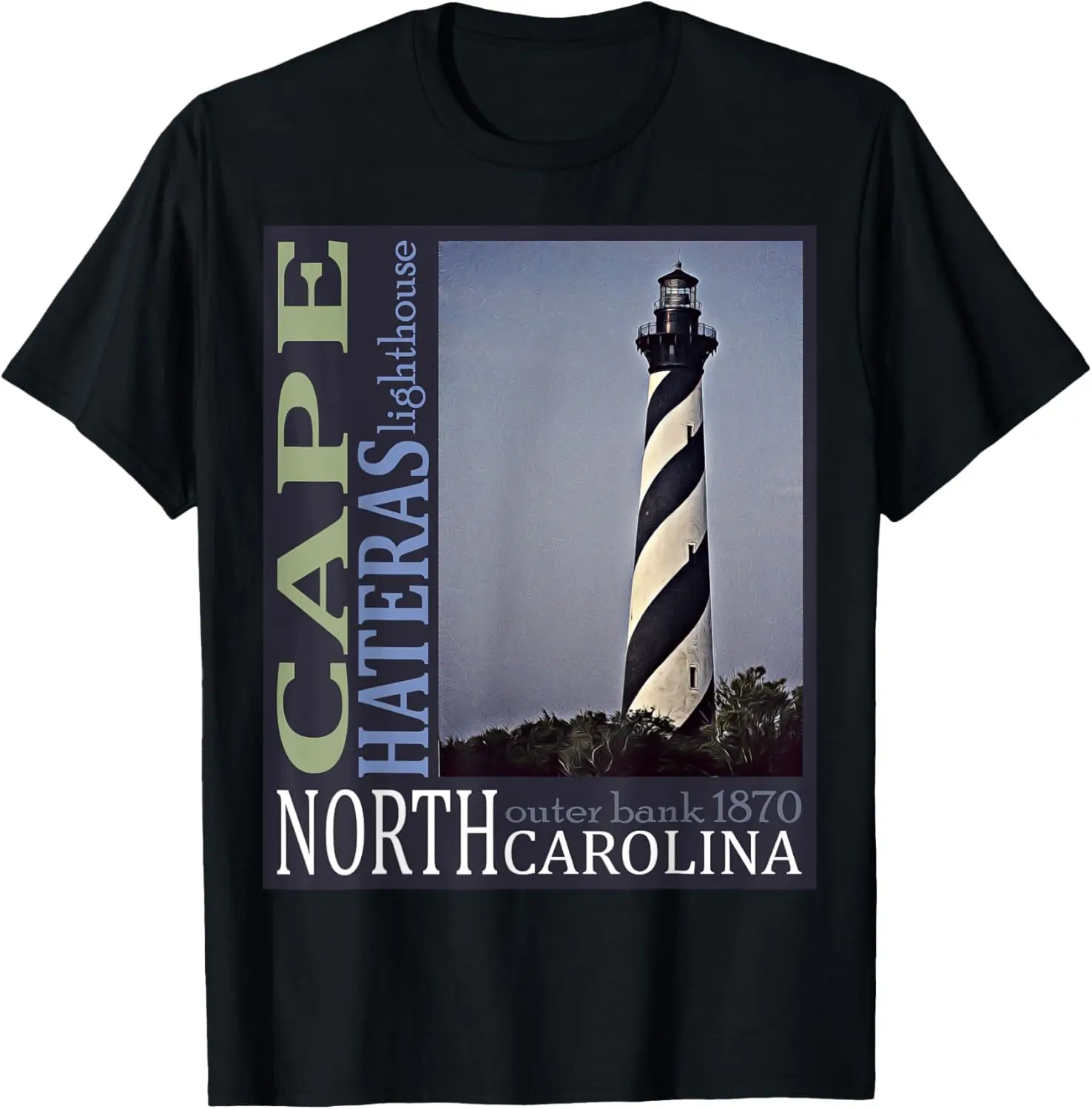 Cape Hatteras Lighthouse Outerbanks North Carolina 1870 Des T-Shirt