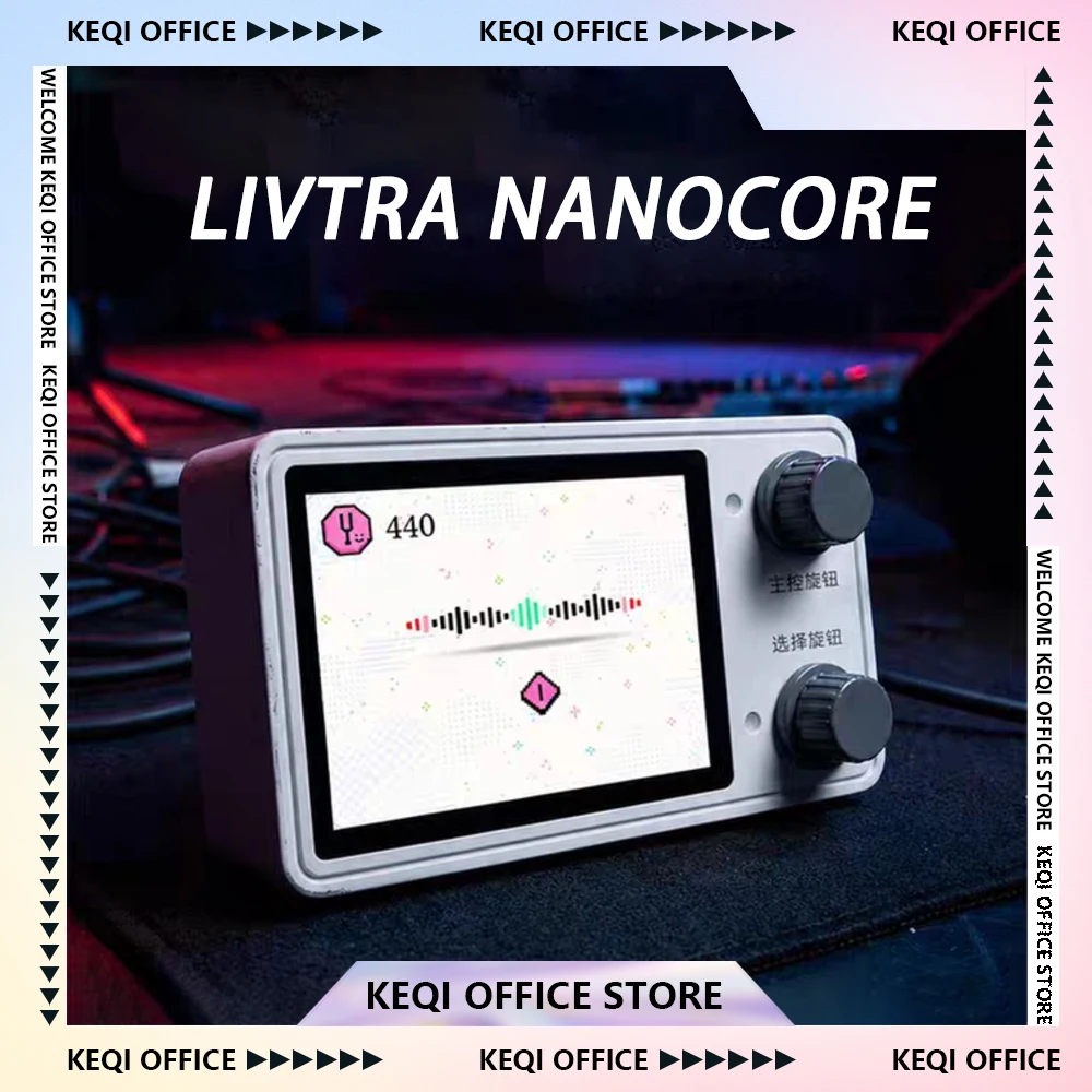 LIVTRA NANOCORE Multi-Function Guitar Pedal–126g 2.4" Display 10H Playtime NAM/IR Ready AI Drums Loopback For Music Lover Gifts