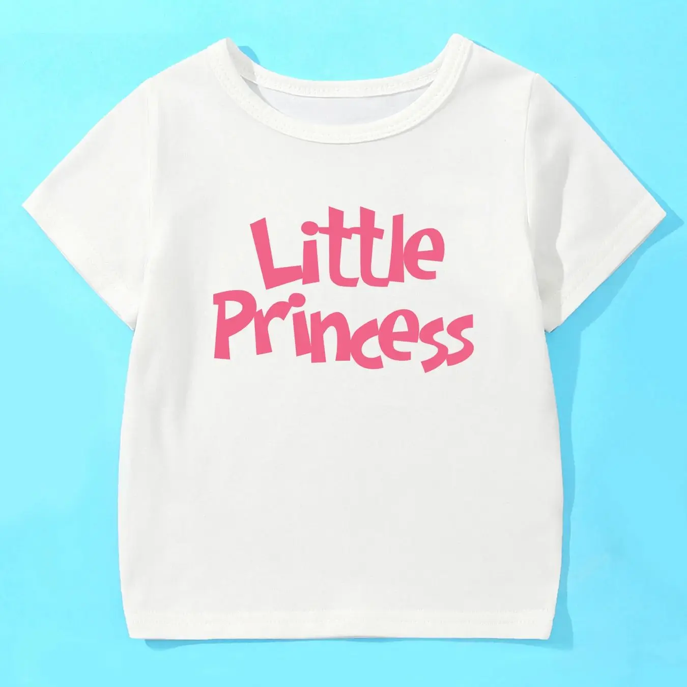 Spring And Summer Cute Cartoon Casual Short Sleeved T-shirt For Girls Aged 2-4