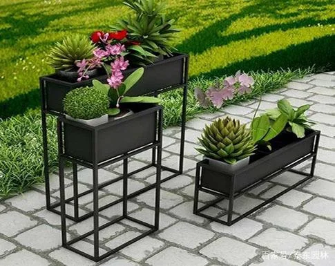 

New Nordic Creative Aluminum Flower 2022 Pot Rectangular Large Modern Simple Basin Living Room Indoor Green Plant Flower Pot