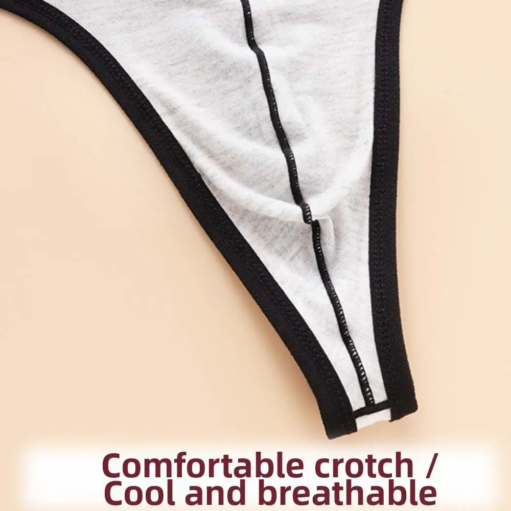 Quick-dry Low Waist Men Thin Thongs Underpants Thin Strap Men's Panties Lingerie T-back Male Briefs Men