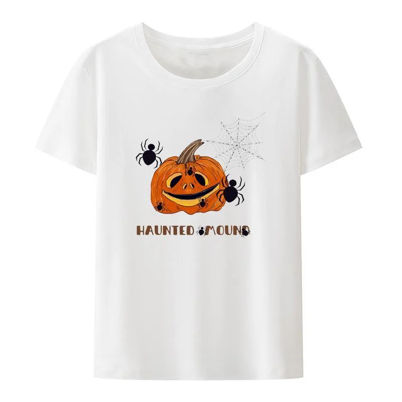 Short Sleeve Casual Streetwear Tops Sematary I Love Haunted Mound T Shirts Horror Halloween Pumpkin Graphic Tees men clothing