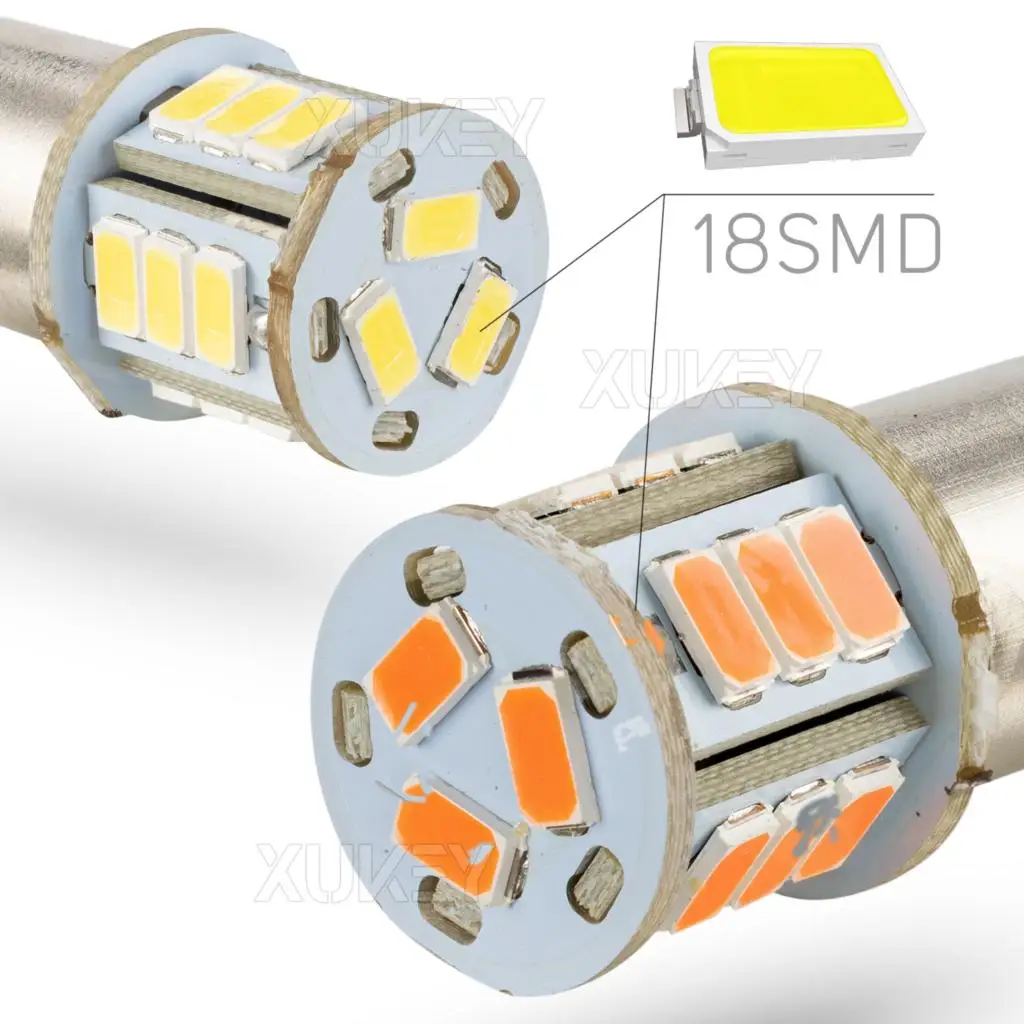 2 x czerwono-białe 24 V LED BA15s 246 R10W SMD Żarówki wewnętrzne tablicy rejestracyjnej HGV Truck Dome Map Light Side Marker Daytime Running Bulbs