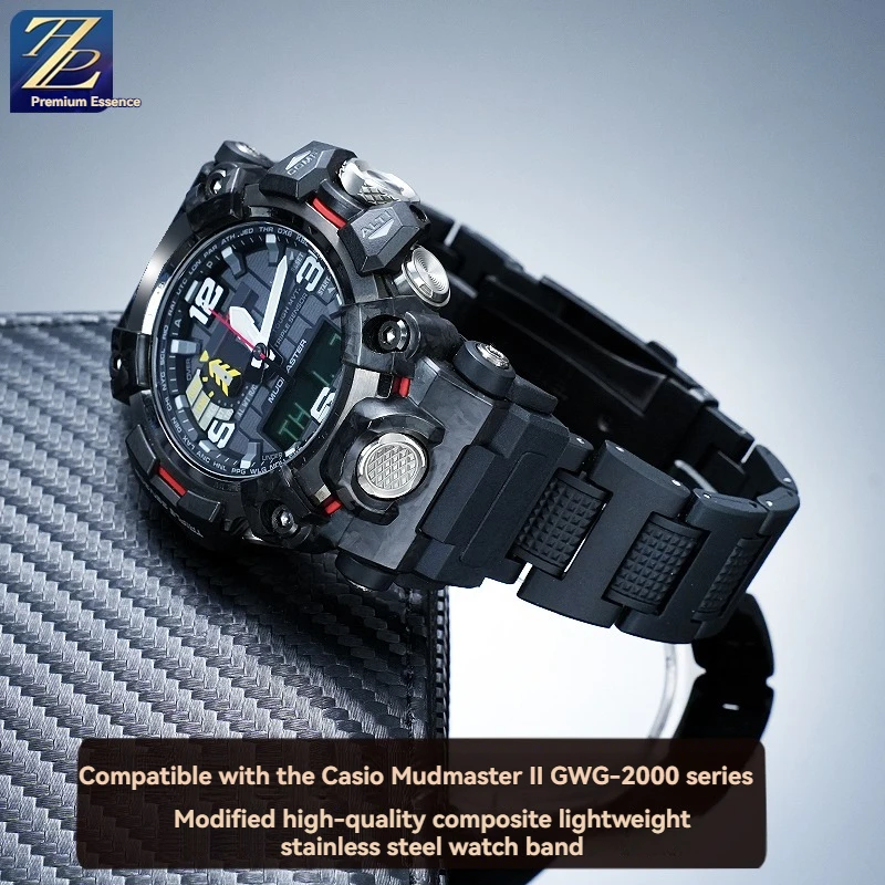 For Casio Da Ni Wang 2nd generation Shuo Steel Bracelet GWG-2000/2040 Modified Lightweight Plastic Steel Strap Men's Bracelet